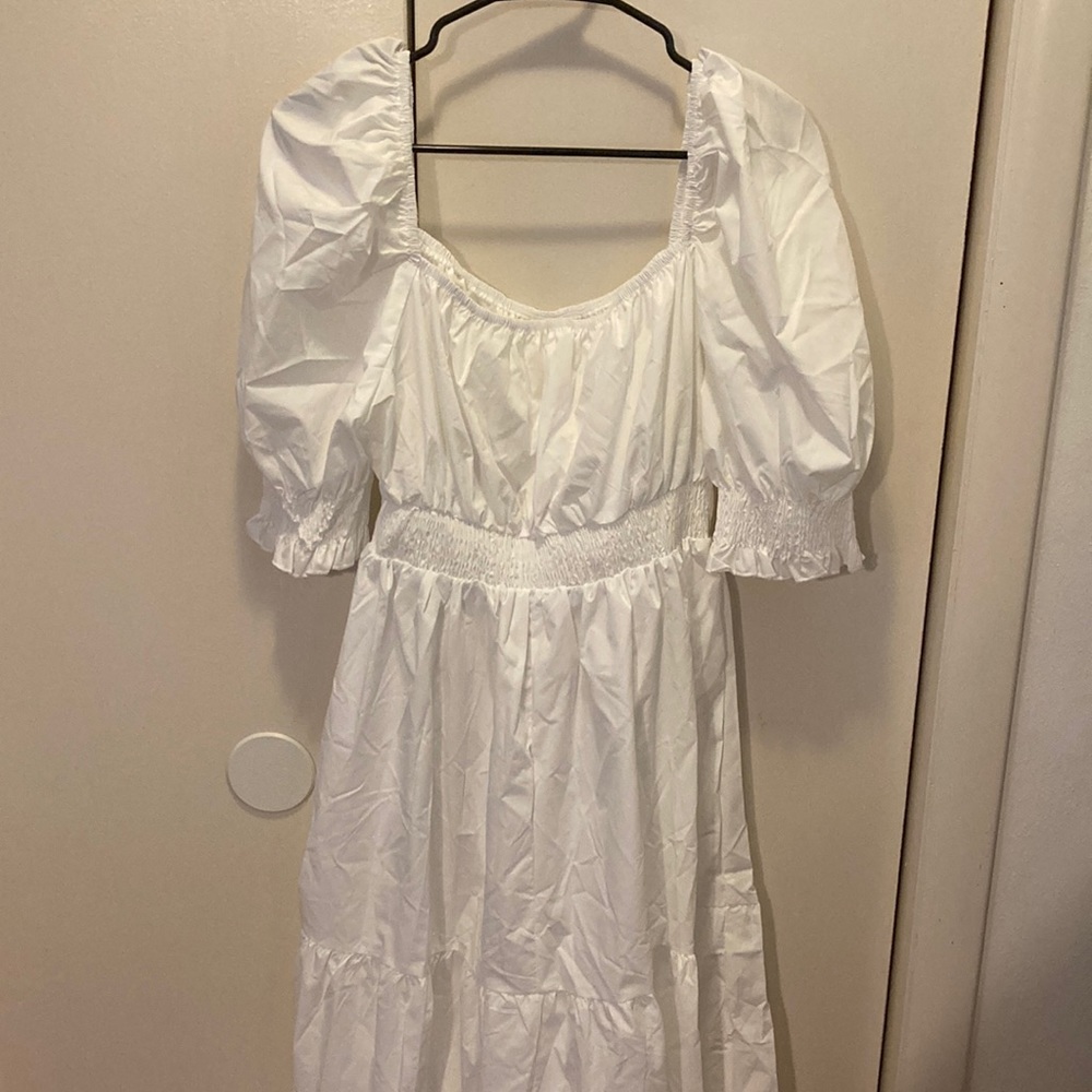 White cottage core dress XL